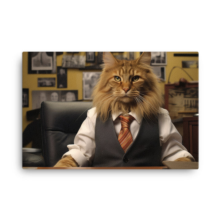 Maine Coon Sales Consultant Canvas - PosterfyAI.com
