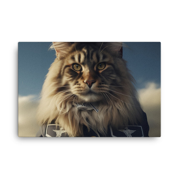 Maine Coon Mail Carrier Canvas - PosterfyAI.com