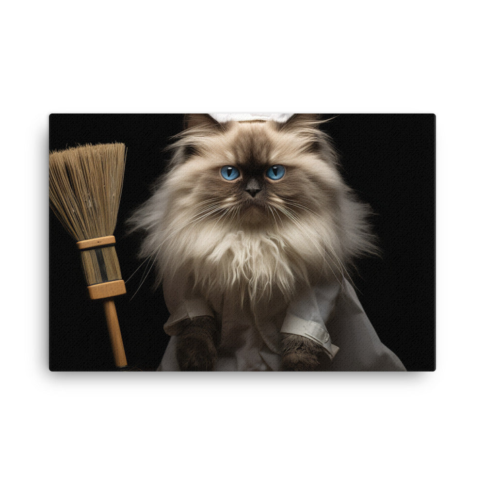 Himalayan Janitor Canvas - PosterfyAI.com
