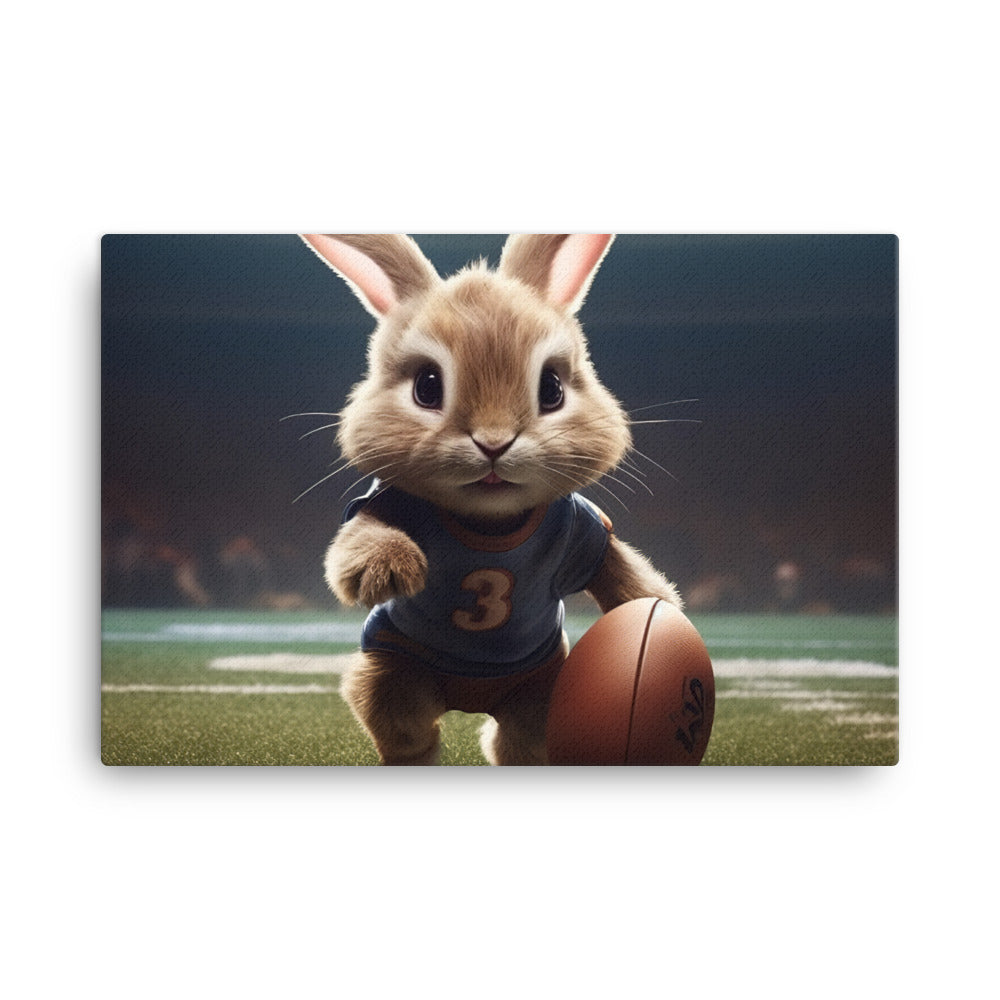 Lionhead Football Player Canvas - PosterfyAI.com