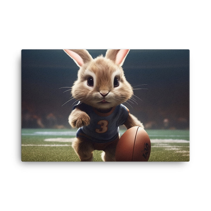 Lionhead Football Player Canvas - PosterfyAI.com