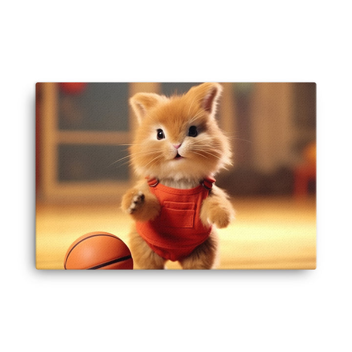 Lionhead Basketball Canvas - PosterfyAI.com
