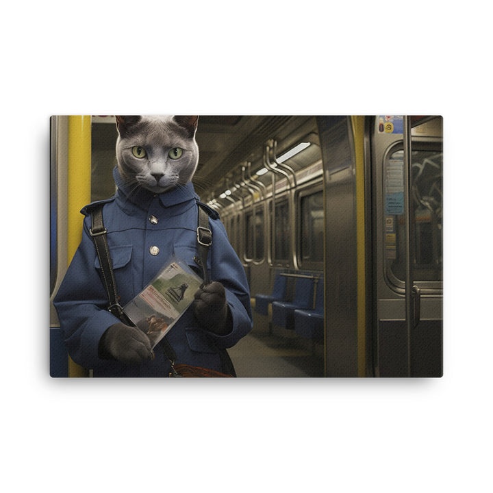 Russian Blue Transit Operator Canvas - PosterfyAI.com