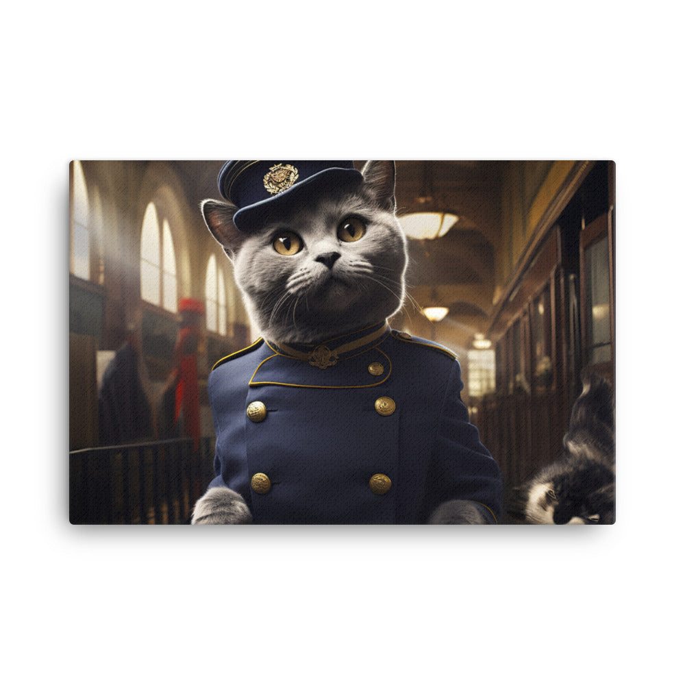 Russian Blue Transit Operator Canvas - PosterfyAI.com