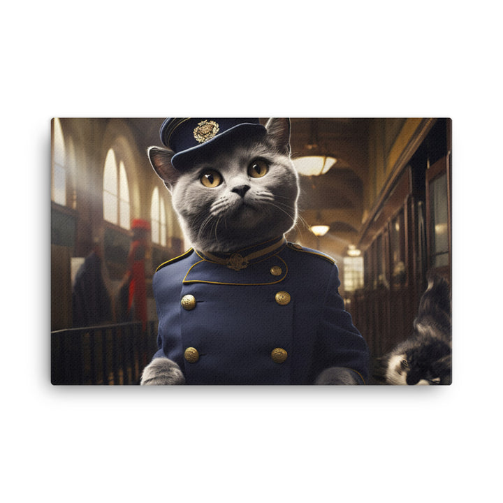 Russian Blue Transit Operator Canvas - PosterfyAI.com