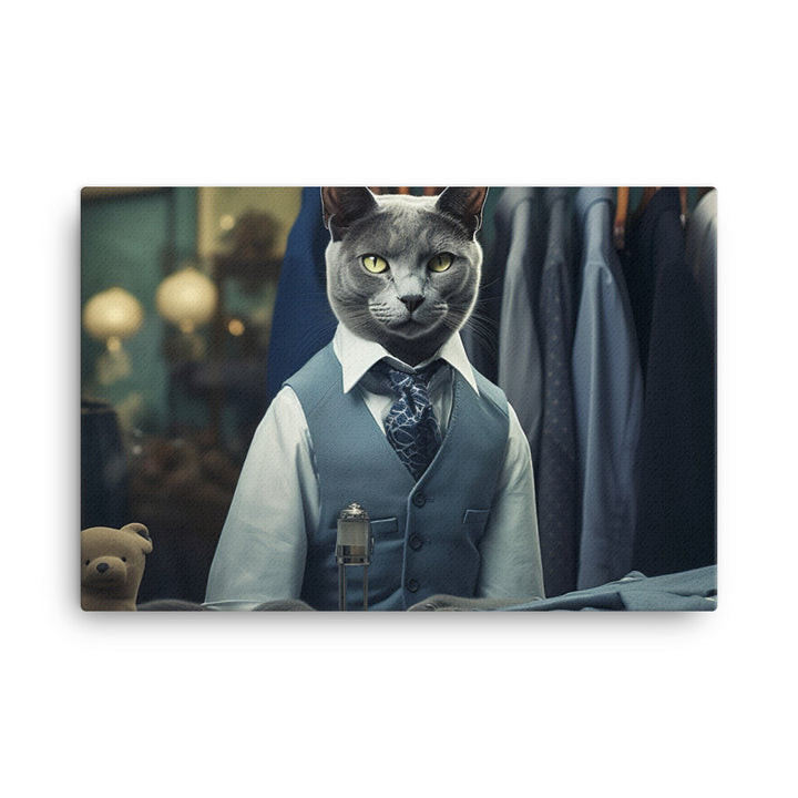 Russian Blue Sales Consultant Canvas - PosterfyAI.com