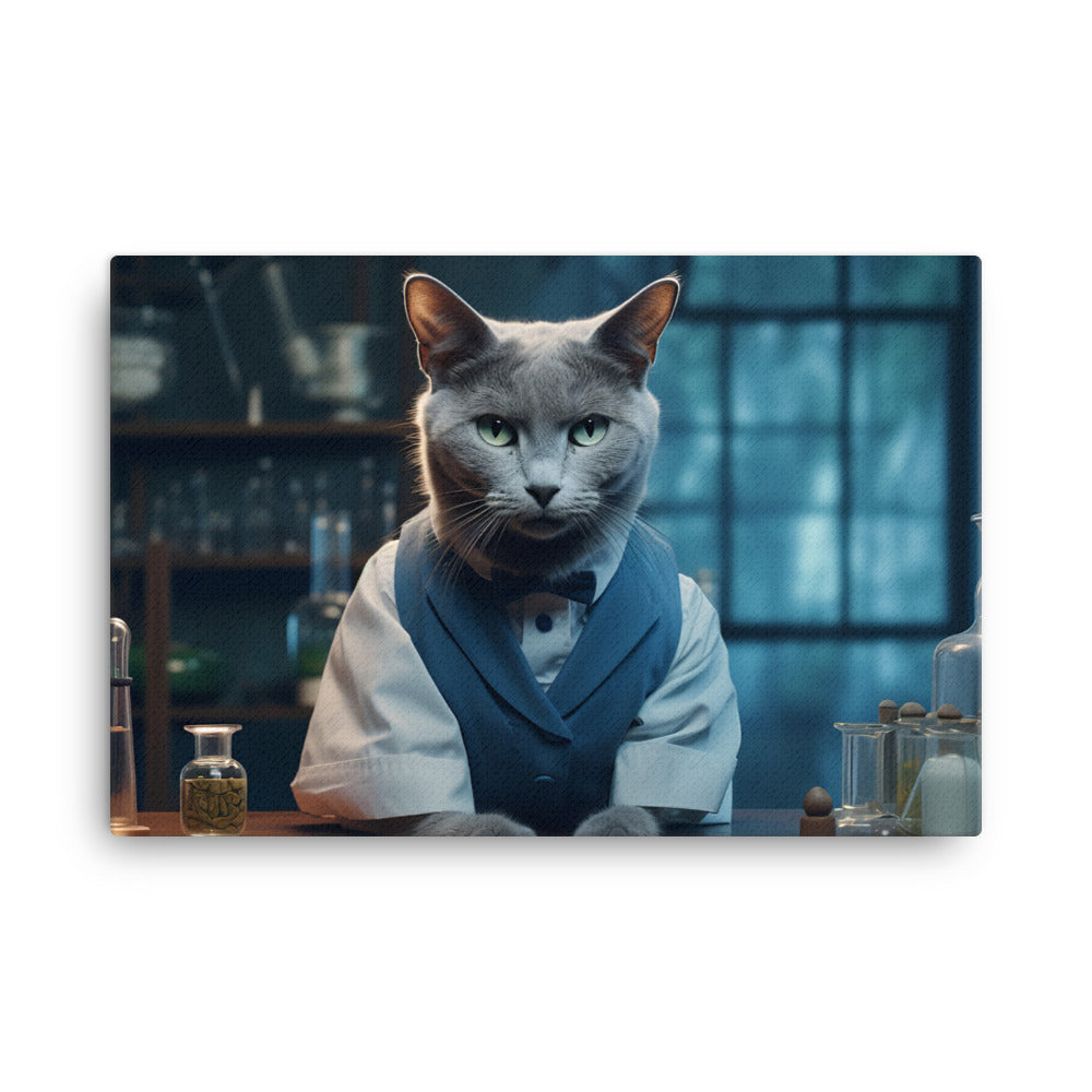 Russian Blue Pharmacist Canvas - PosterfyAI.com