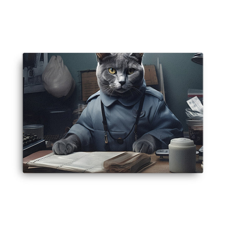Russian Blue Doctor Canvas - PosterfyAI.com