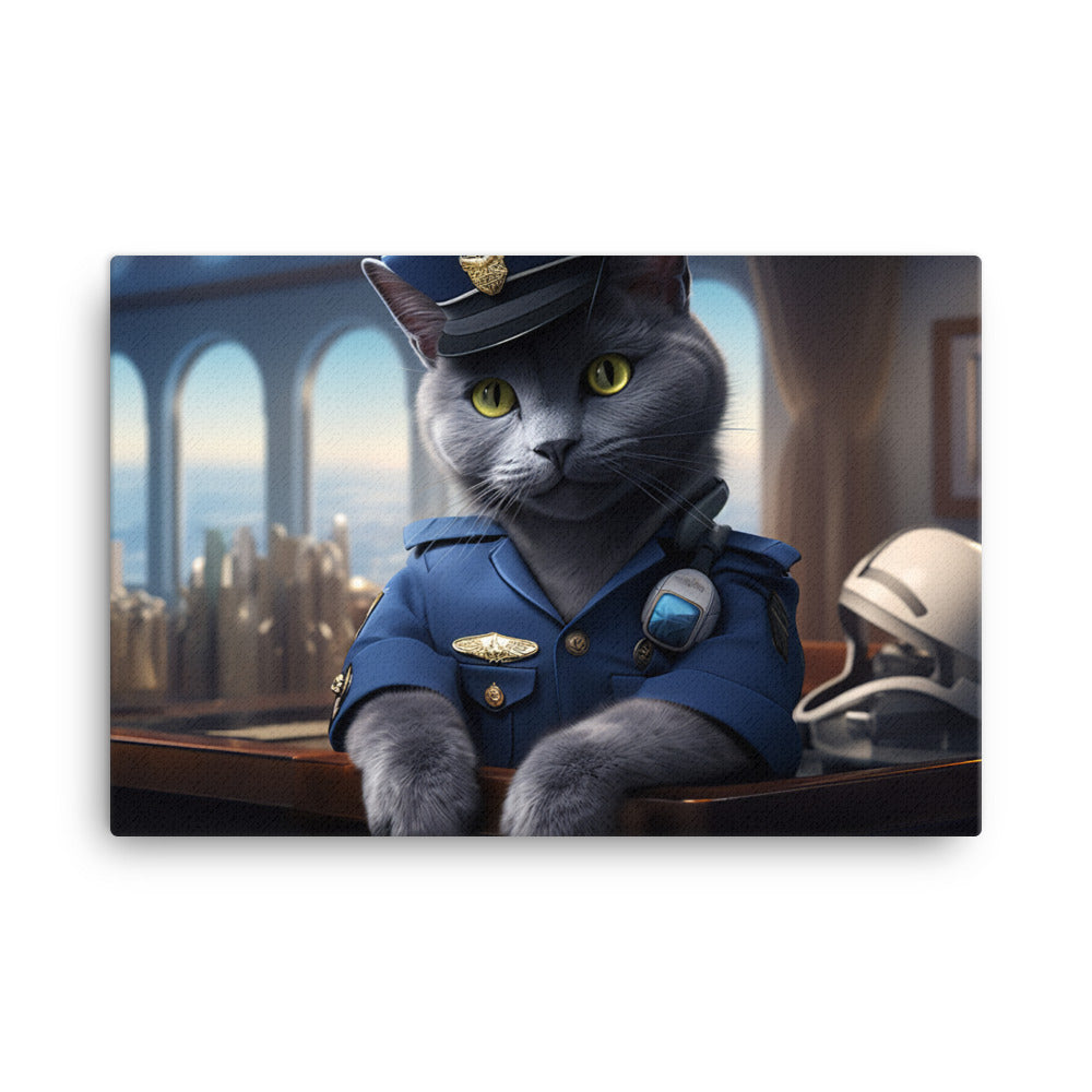 Russian Blue Cabin Crew Canvas - PosterfyAI.com