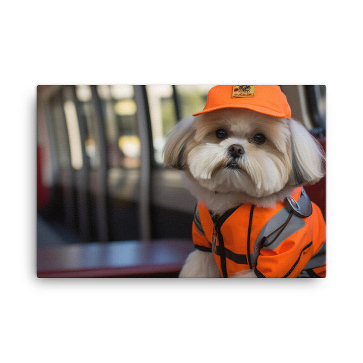 Lhasa Apso Transit Operator Canvas - PosterfyAI.com