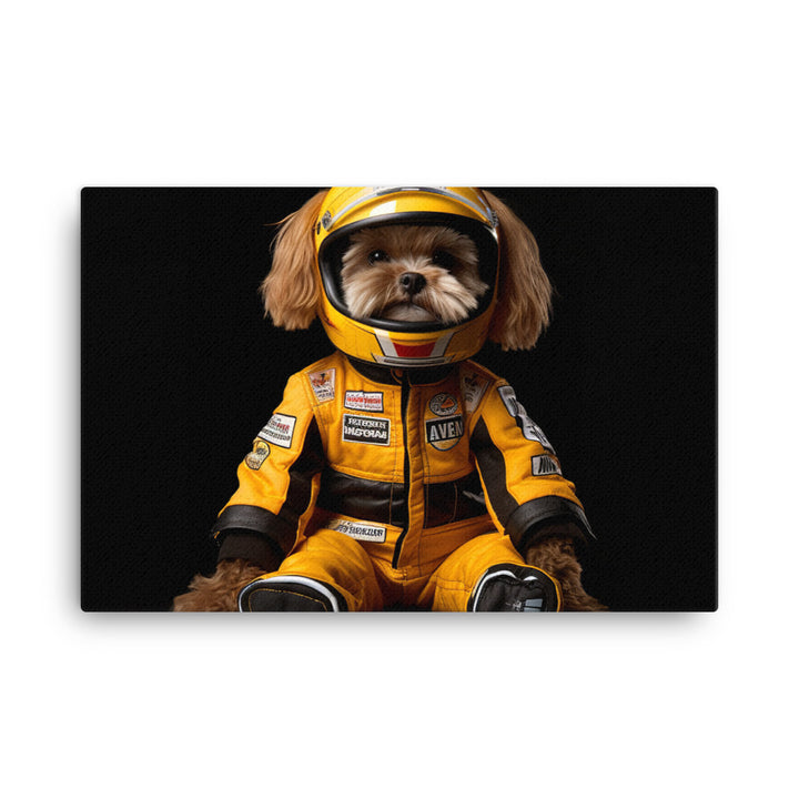 Lhasa Apso Superbike Athlete Canvas - PosterfyAI.com