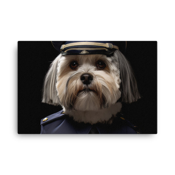 Lhasa Apso Security Officer Canvas - PosterfyAI.com