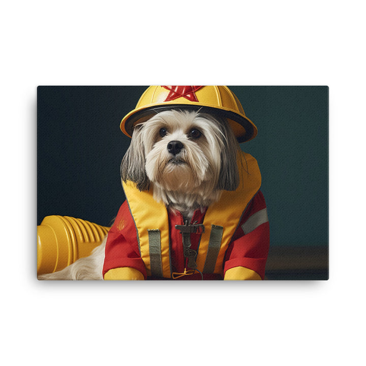 Lhasa Apso Lifeguard Canvas - PosterfyAI.com