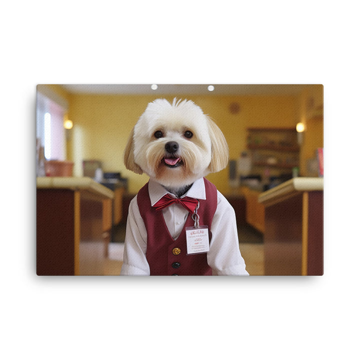 Lhasa Apso Hotel Staff Canvas - PosterfyAI.com