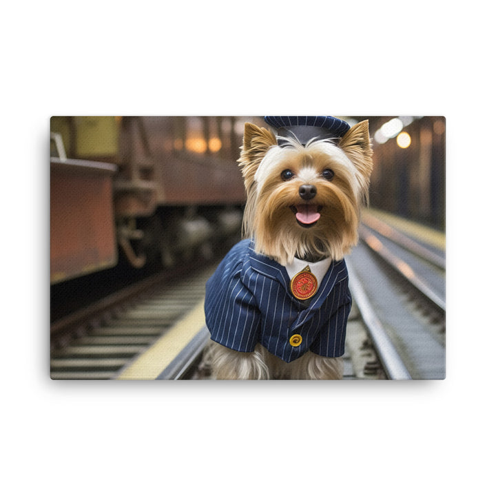 Yorkshire Terrier Transit Operator Canvas - PosterfyAI.com