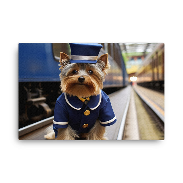 Yorkshire Terrier Transit Operator Canvas - PosterfyAI.com