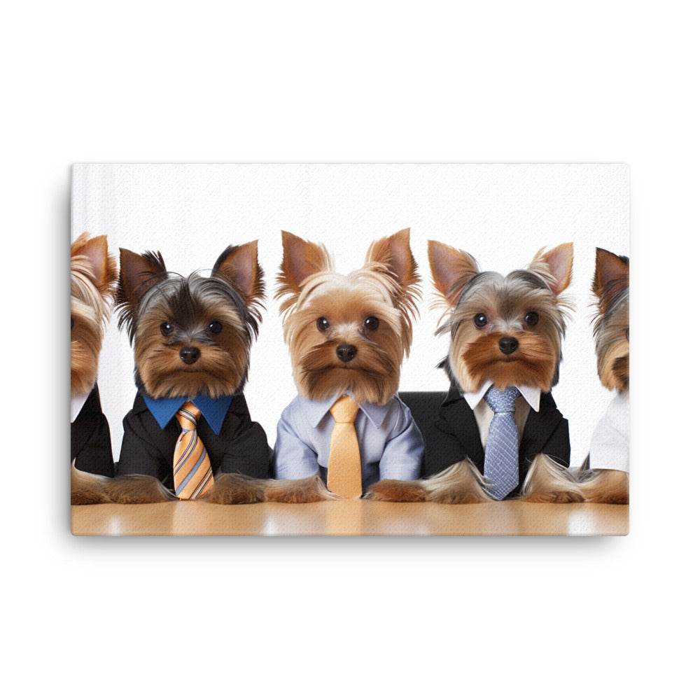 Yorkshire Terrier Sales Consultant Canvas - PosterfyAI.com