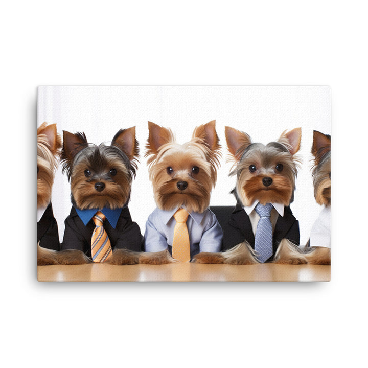 Yorkshire Terrier Sales Consultant Canvas - PosterfyAI.com