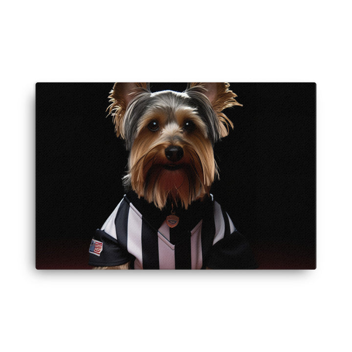 Yorkshire Terrier Referee Canvas - PosterfyAI.com