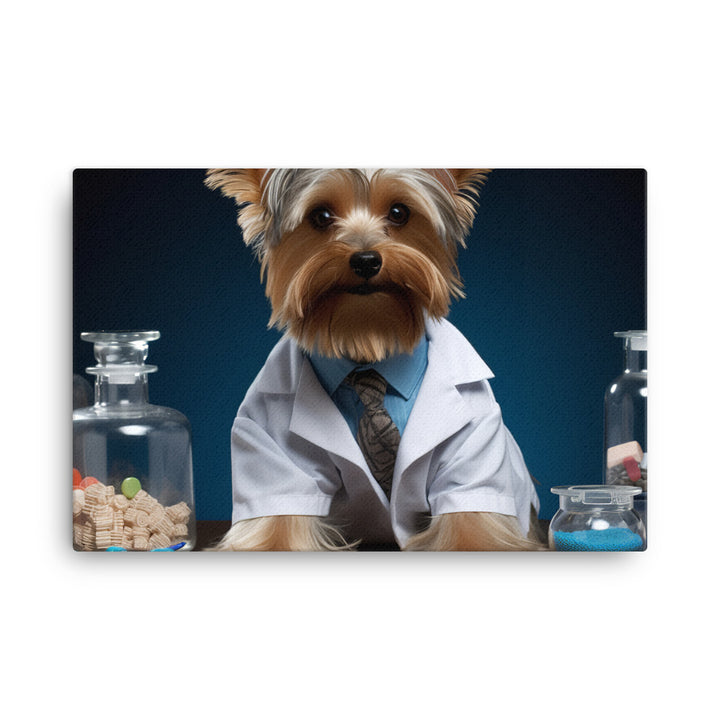 Yorkshire Terrier Pharmacist Canvas - PosterfyAI.com