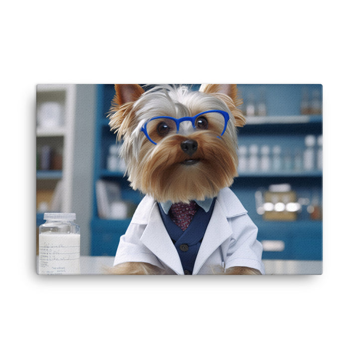 Yorkshire Terrier Pharmacist Canvas - PosterfyAI.com