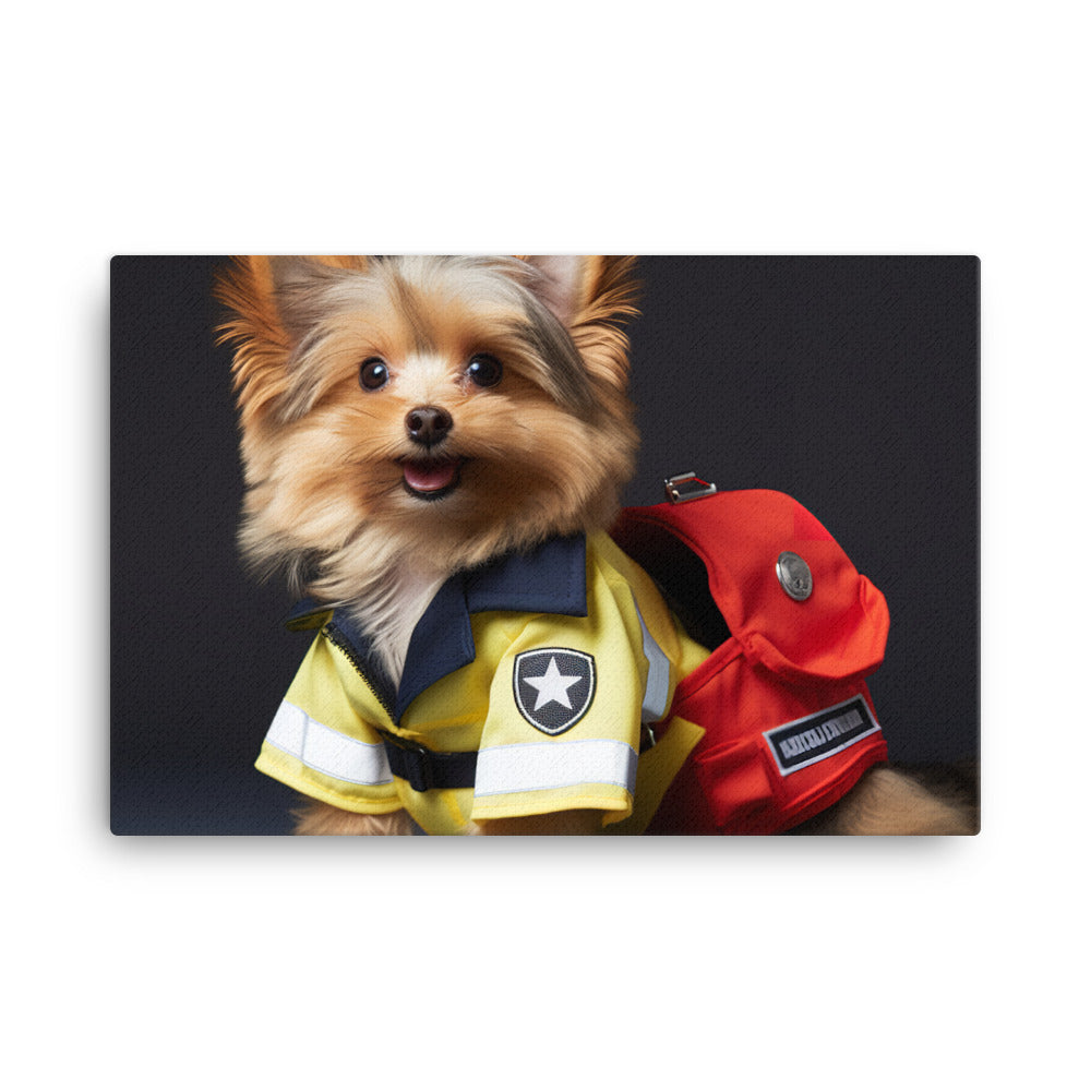 Yorkshire Terrier Paramedic Canvas - PosterfyAI.com