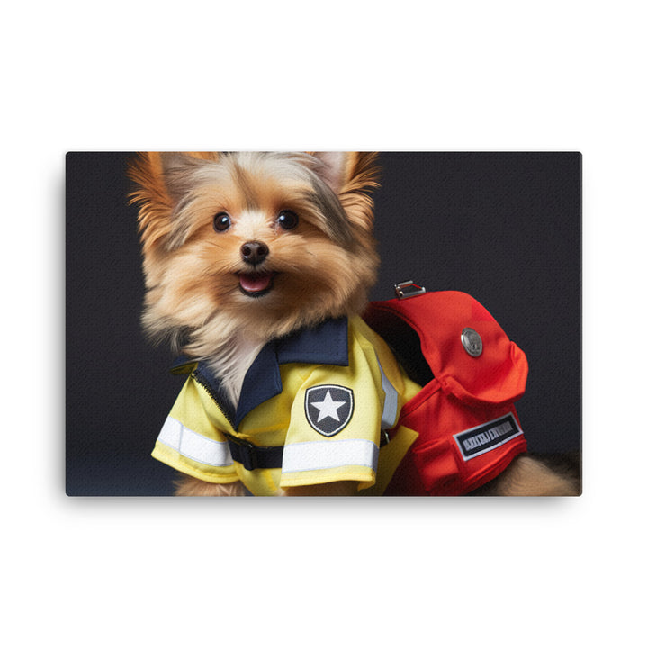 Yorkshire Terrier Paramedic Canvas - PosterfyAI.com
