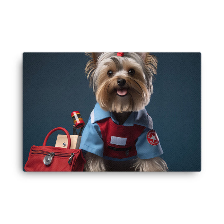 Yorkshire Terrier Paramedic Canvas - PosterfyAI.com