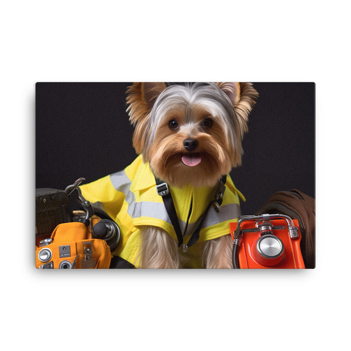 Yorkshire Terrier Paramedic Canvas - PosterfyAI.com