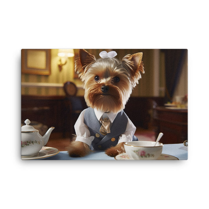 Yorkshire Terrier Hotel Staff Canvas - PosterfyAI.com