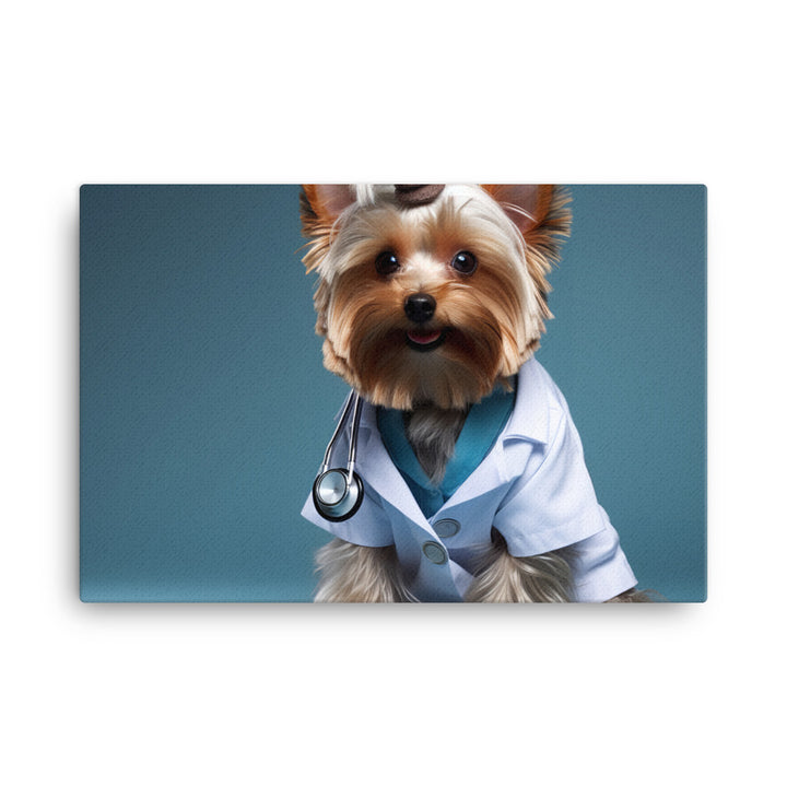 Yorkshire Terrier Doctor Canvas - PosterfyAI.com