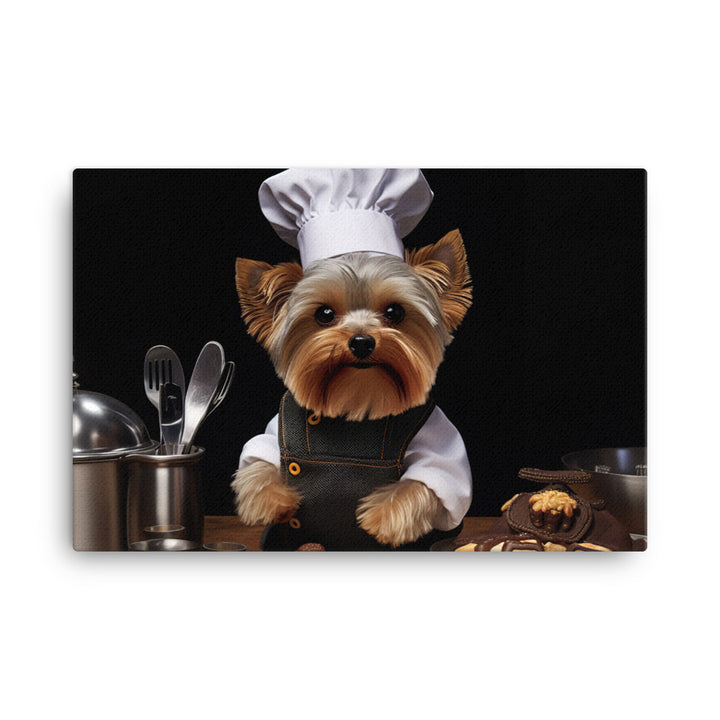 Yorkshire Terrier Chef Canvas - PosterfyAI.com