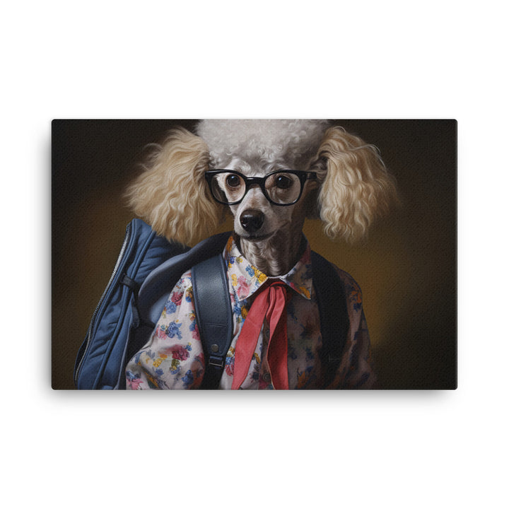Poodle Student Canvas - PosterfyAI.com