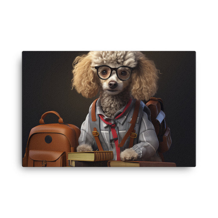 Poodle Student Canvas - PosterfyAI.com