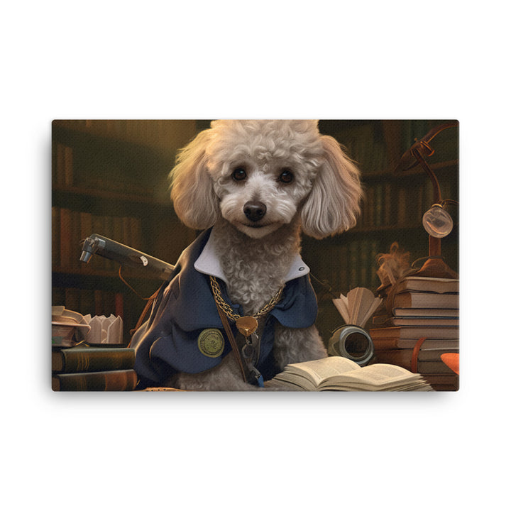Poodle Student Canvas - PosterfyAI.com