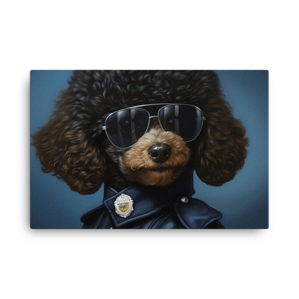 Poodle Security Officer Canvas - PosterfyAI.com