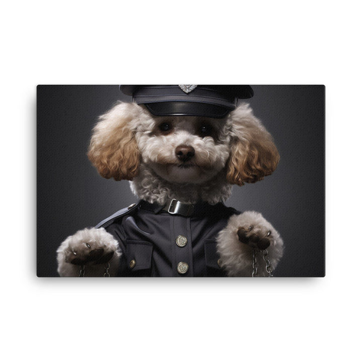 Poodle Prison Officer Canvas - PosterfyAI.com