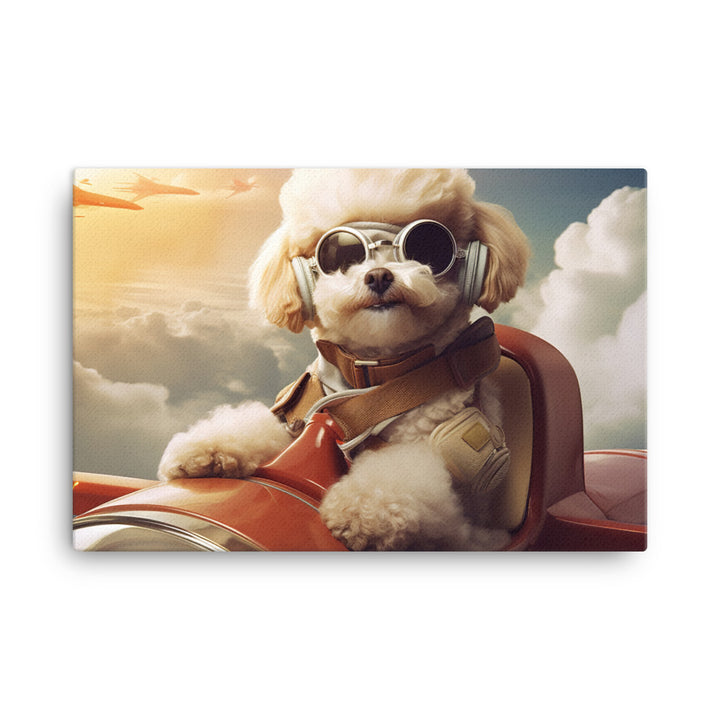 Poodle Pilot Canvas - PosterfyAI.com