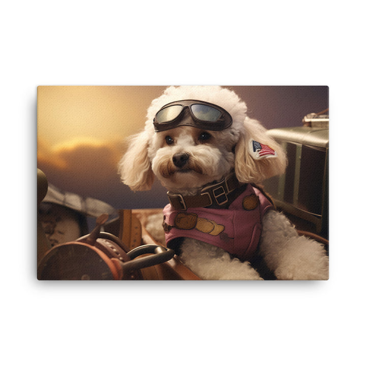 Poodle Pilot Canvas - PosterfyAI.com