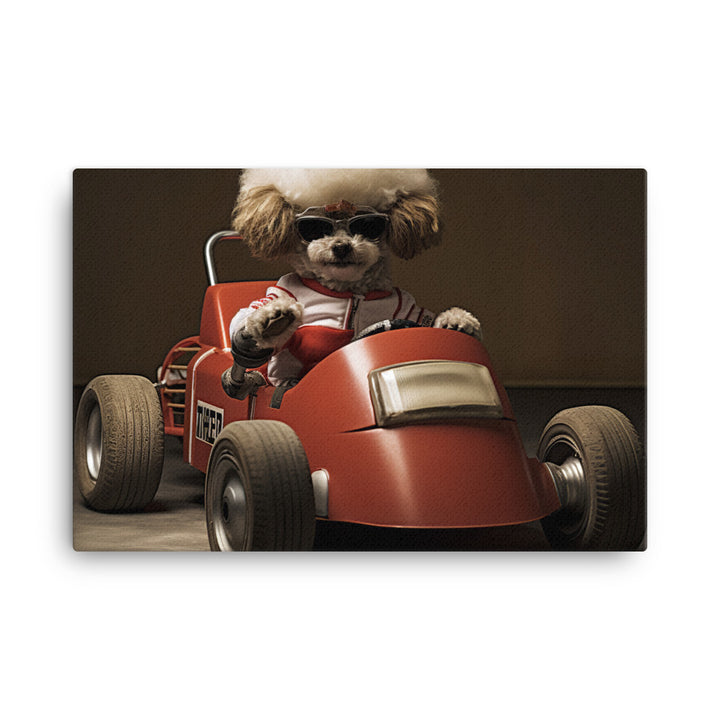 Poodle Motorsport Athlete Canvas - PosterfyAI.com