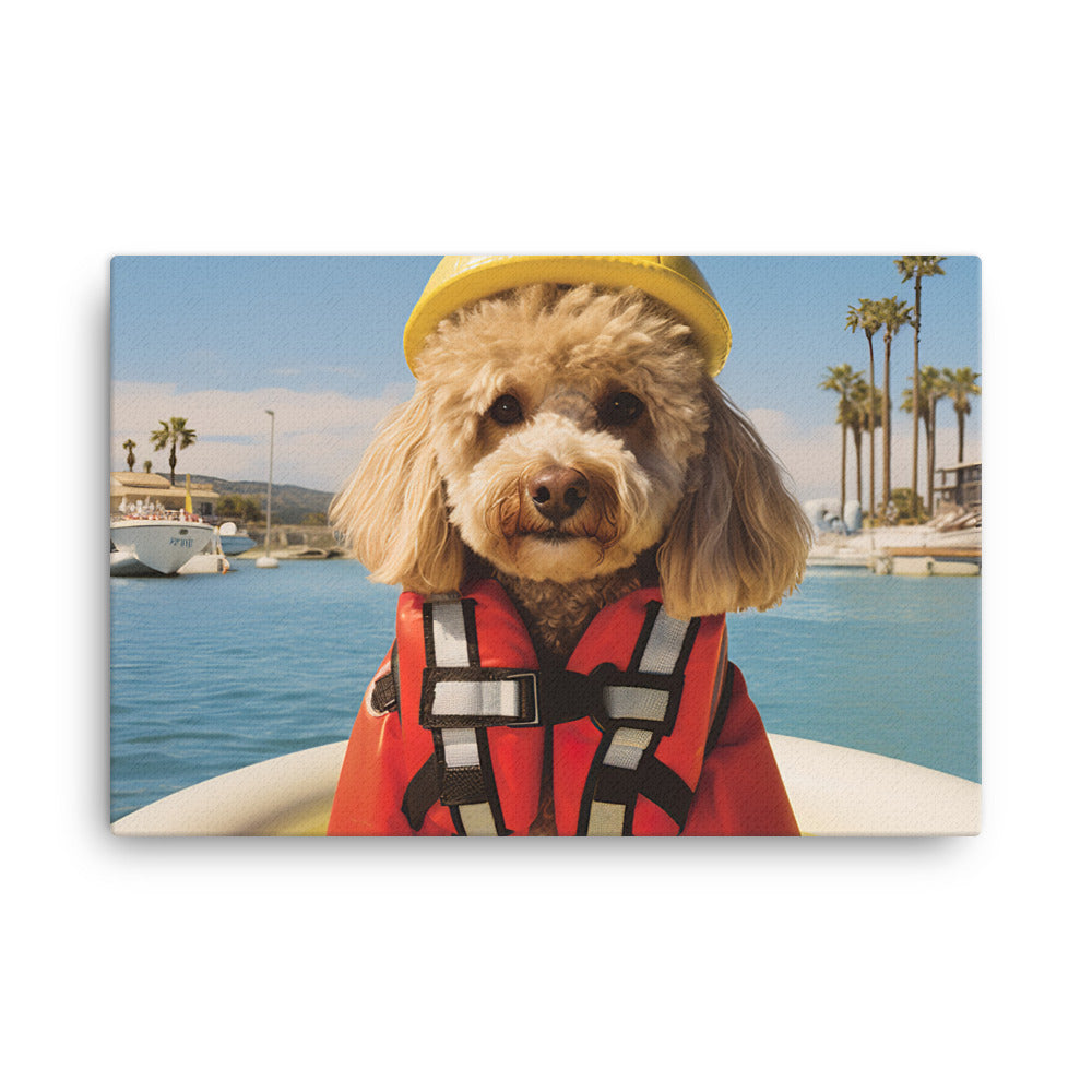 Poodle Lifeguard Canvas - PosterfyAI.com