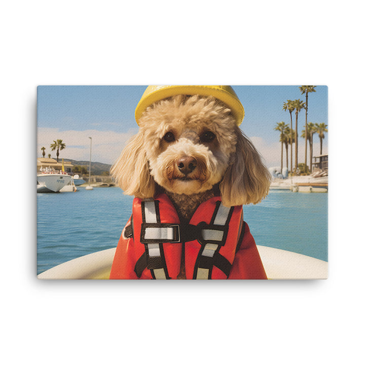 Poodle Lifeguard Canvas - PosterfyAI.com