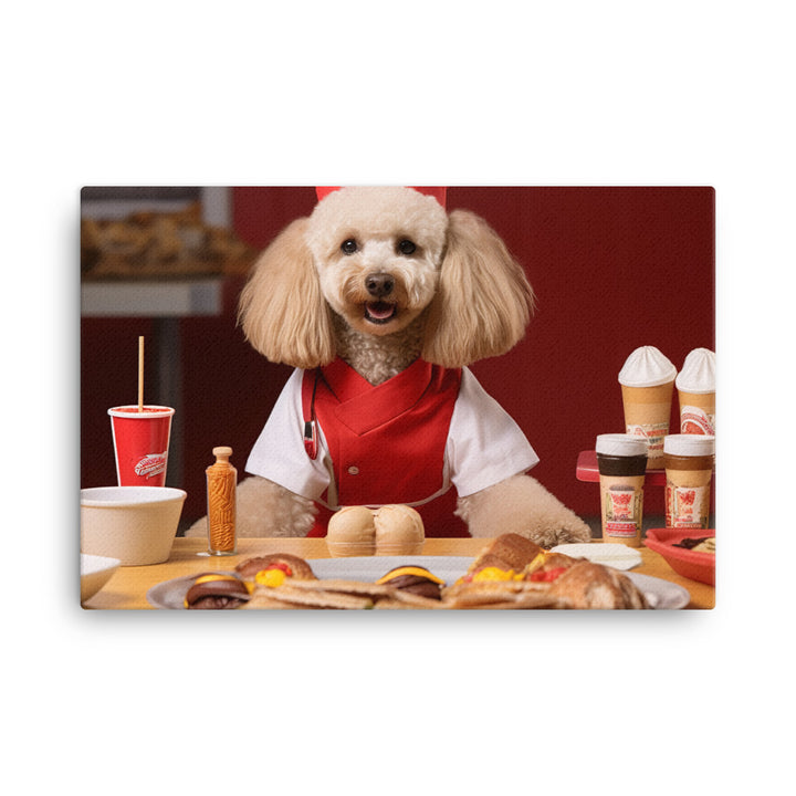Poodle Fast Food Crew Canvas - PosterfyAI.com