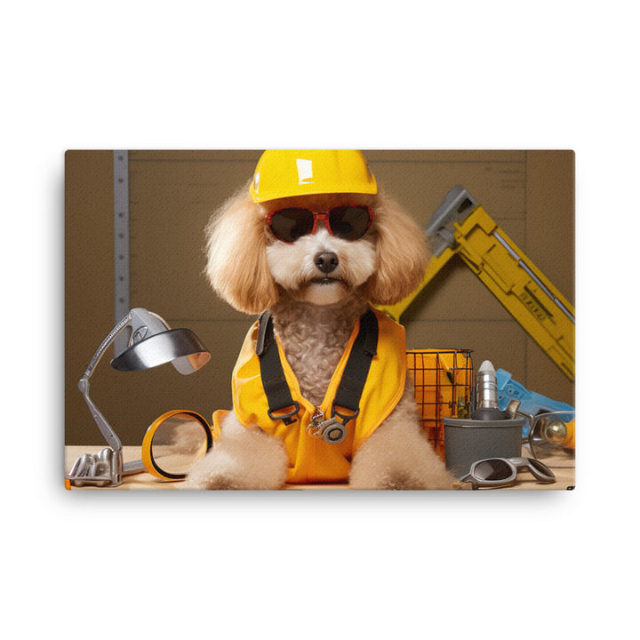 Poodle Contractor Canvas - PosterfyAI.com