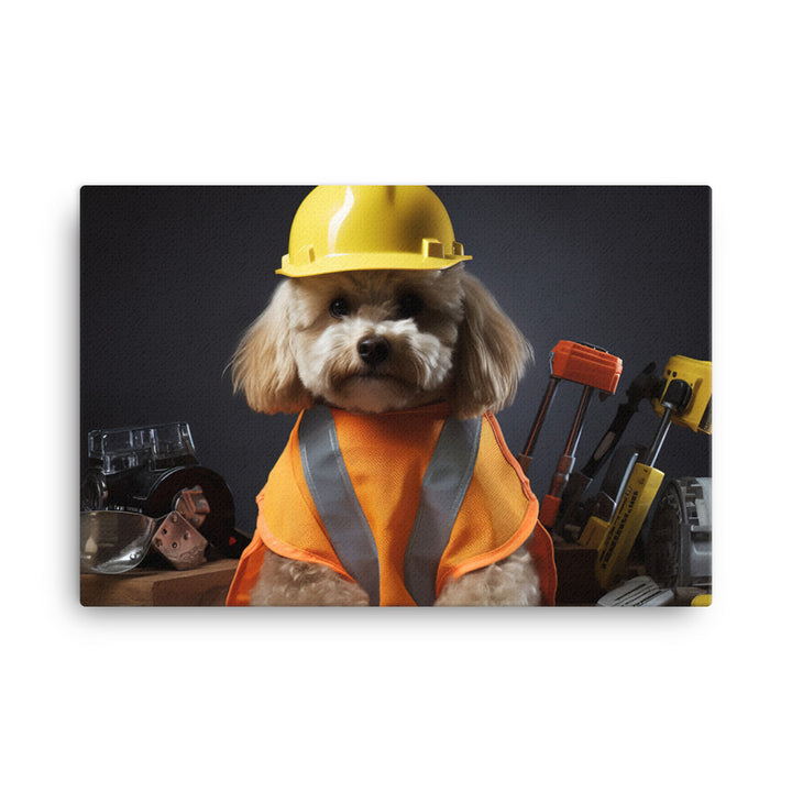 Poodle Contractor Canvas - PosterfyAI.com