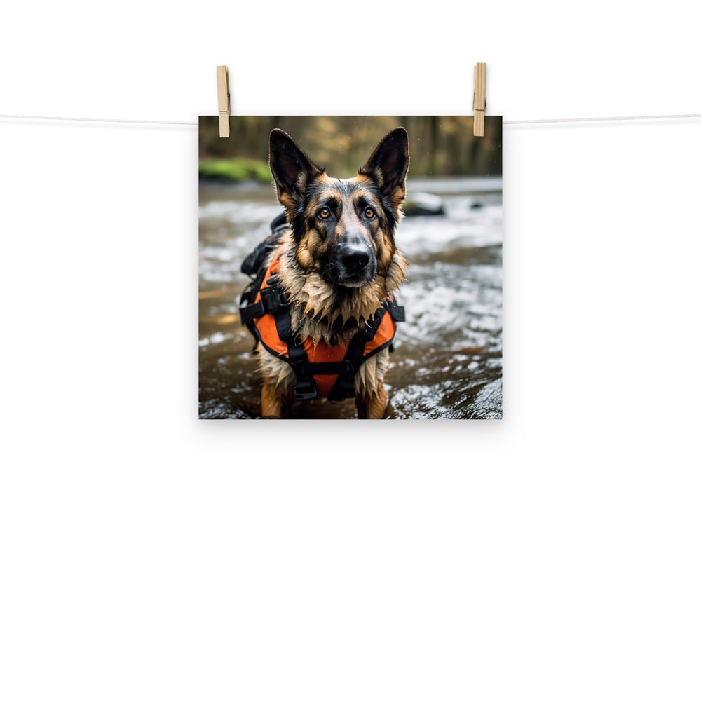 German Shepherd Photo paper poster - PosterfyAI.com