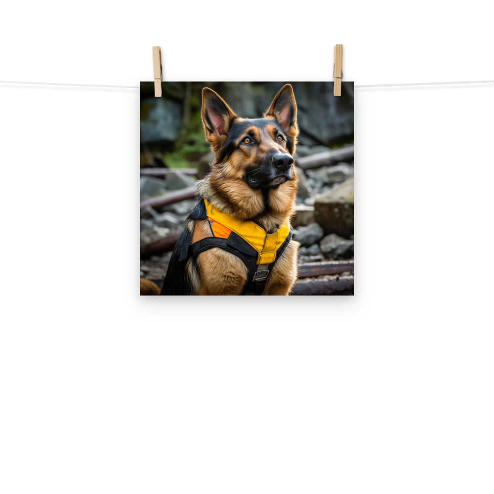 German Shepherd Photo paper poster - PosterfyAI.com