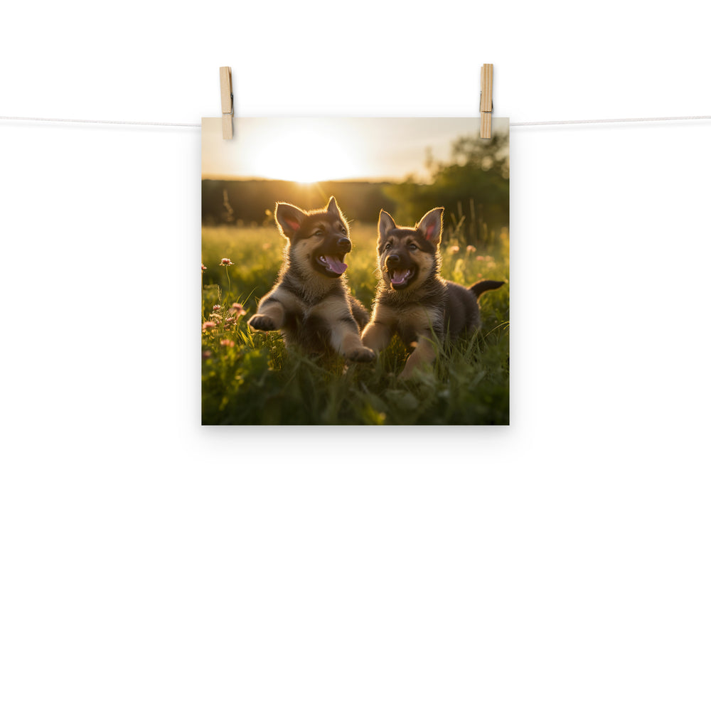 German Shepherd Photo paper poster - PosterfyAI.com