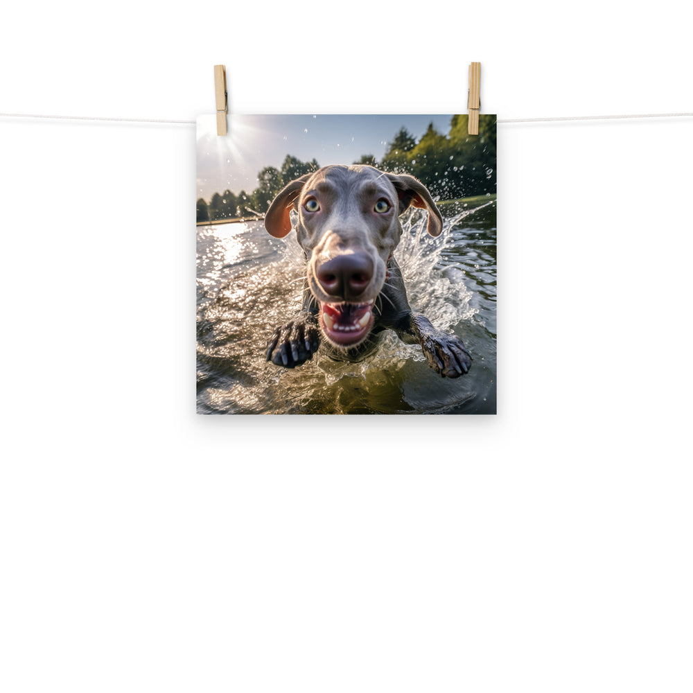 Weimaraner Photo paper poster - PosterfyAI.com