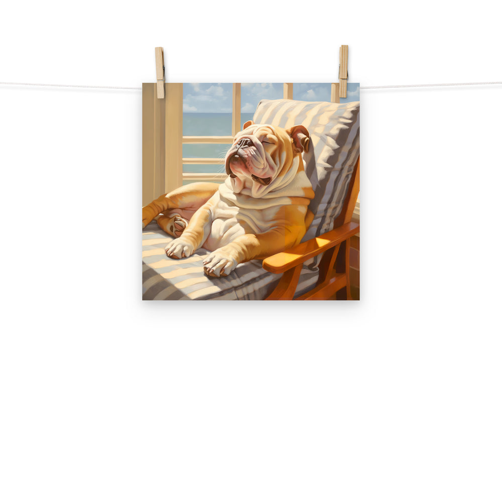 Bulldog Photo paper poster - PosterfyAI.com